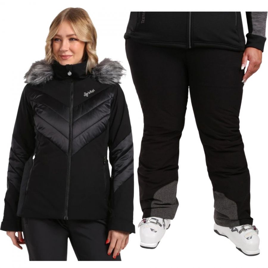 Kilpi Lin/Elare, Plus Size, Skidset, Dam, Svart