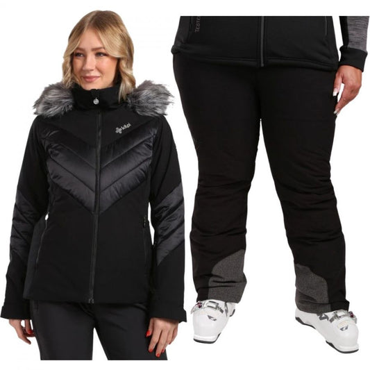 Kilpi Lin/Elare, Plus Size, Skidset, Dam, Svart