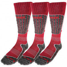 Accezzi Merino 20, Skidstrumpor, 3 par, Röd