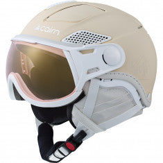 Cairn Helios Leather Evolight NXT, Skidhjälm med Visir, Matt Beige