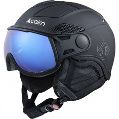 Cairn Helios Leather Evolight NXT, Skidhjälm med Visir, Matt Svart
