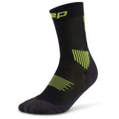 CEP Core Run Socks Mid Cut 5.0, löparstrumpor, herr, svart/grön