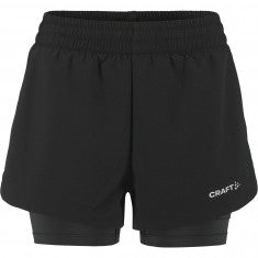 Craft ADV Essence 2, 2-in-1 Shorts, Dam, Svart