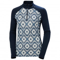 Helly Hansen Lifa Merino Midweight Graphic 1/2 Zip, Dam, Navy