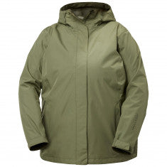 Helly Hansen Seven J Plus, Regnjacka, Dam, Plus Size, Lav Grön