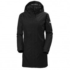 Helly Hansen Aden Long Insulated Regnkappa, Dam, Svart