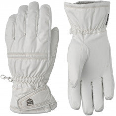 Hestra Primaloft Leather, Skidhandskar, Dam, Vit/Vit