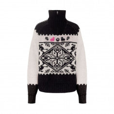 Kari Traa Saga Knit, Tröja, Dam, Svart/Vit