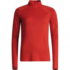 Lundhags Gimmer Merino Lt Ws 1/2 Zip, mellanlager, dam, röd