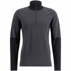 Lundhags Prime Merino Half Zip, mellanlager, herr, grå/svart