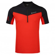 Montane Dragon Zip T-Shirt, herr, röd