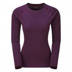 Montane F Dart Long Sleeve T-Shirt, dam, mörklila