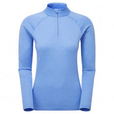 Montane F Dart Zip Neck, dam, ljusblå