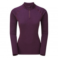 Montane F Dart Zip Neck, dam, mörklila
