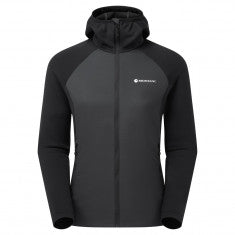 Montane F Sirocco Lite Hoodie, mellanlager, dam, svart
