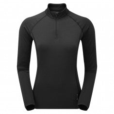 Montane Fem Dart Thermo Zip Neck, dam, svart
