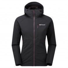 Montane Fem Krypton Hoodie, softshelljacka, dam, svart