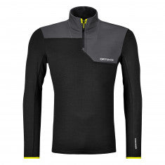 Ortovox Fleece Light Zip Neck, Herr, Svart