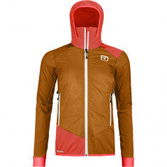 Ortovox Swisswool Col Becchei Hybrid, Softshelljacka, Dam, Orange