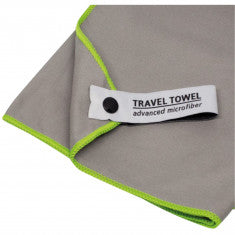 TravelSafe Reshandduk Terry/Mikrofiber L, grå/grön