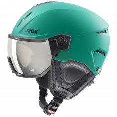 Uvex Instinct Visor, Skidhjälm med Visir, Turkos