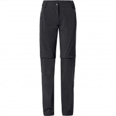 Vaude Women's Farley Stretch ZO T-Zip Pants II, vandringsbyxor, dam, svart