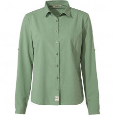 Vaude Women's Rosemoor LS Shirt IV, vandringsskjorta, grön